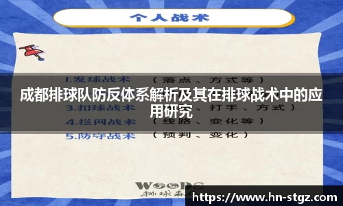 成都排球队防反体系解析及其在排球战术中的应用研究